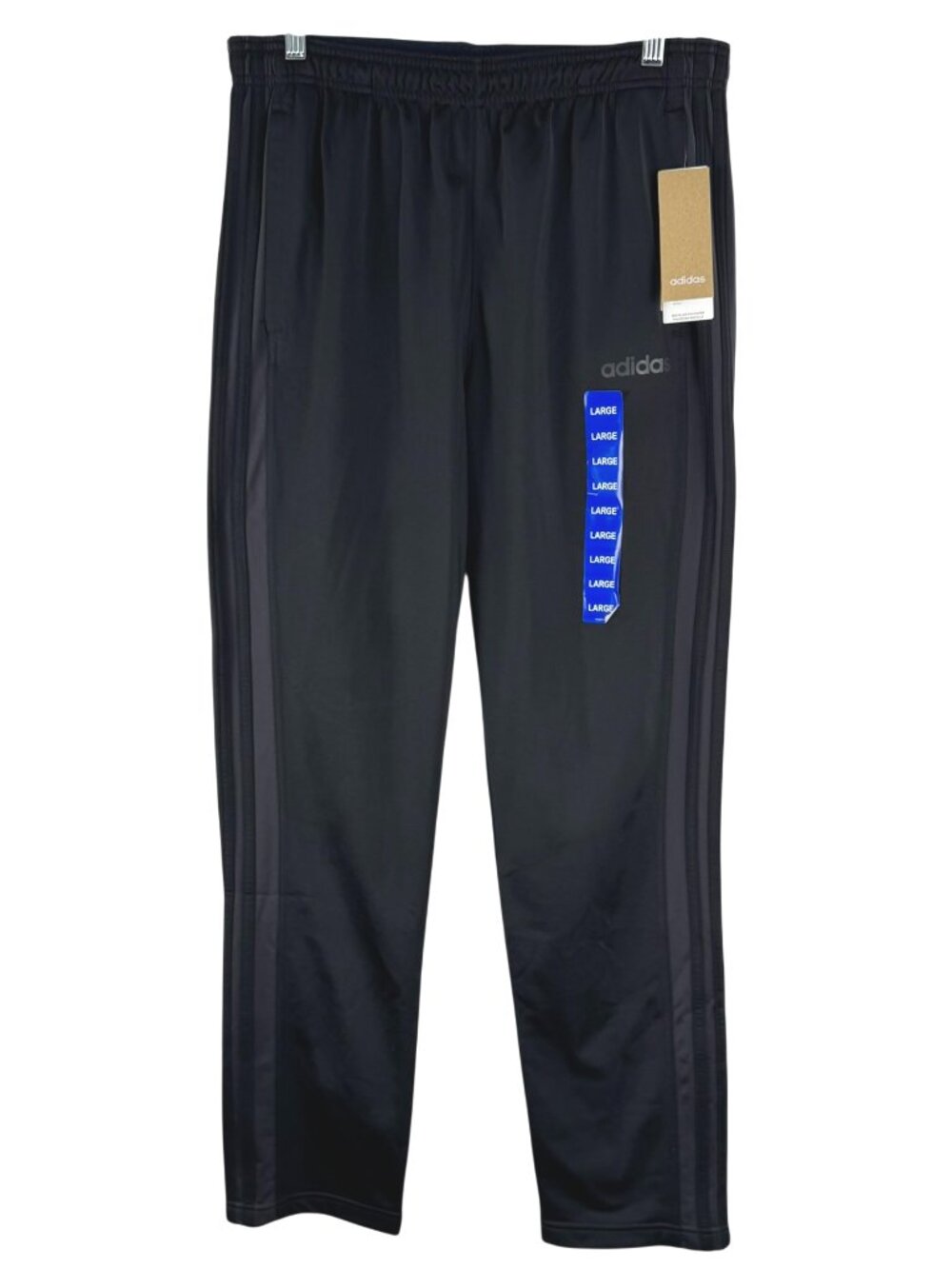 Adidas Trico Zip Pants Mens Large Black Primgreen Striped Workout NWT PT-2830